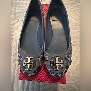 EUC Tory Burch Aden Ballet Leopard Sz 7